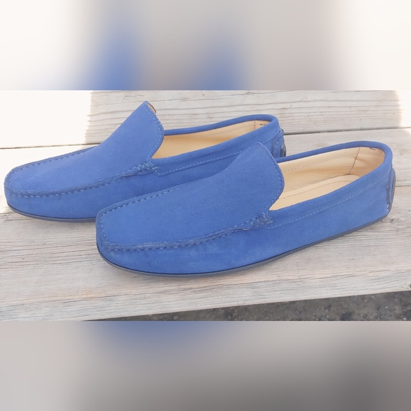 Blue Suede leather Driving shoes, Sleek design fits regular to medium width feet - Picture 9 of 9